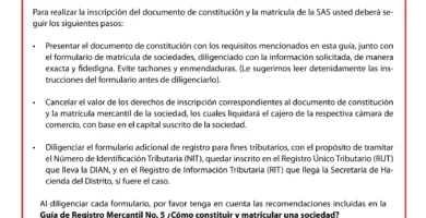 Guía De Inscripción En El Registro Público De Comercio: Requisitos Y Trámites