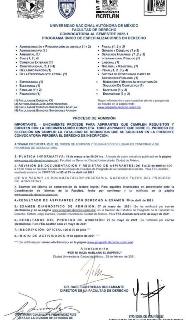 Inscripción A La Facultad De Derecho De La UNAM: Requisitos Y Fechas