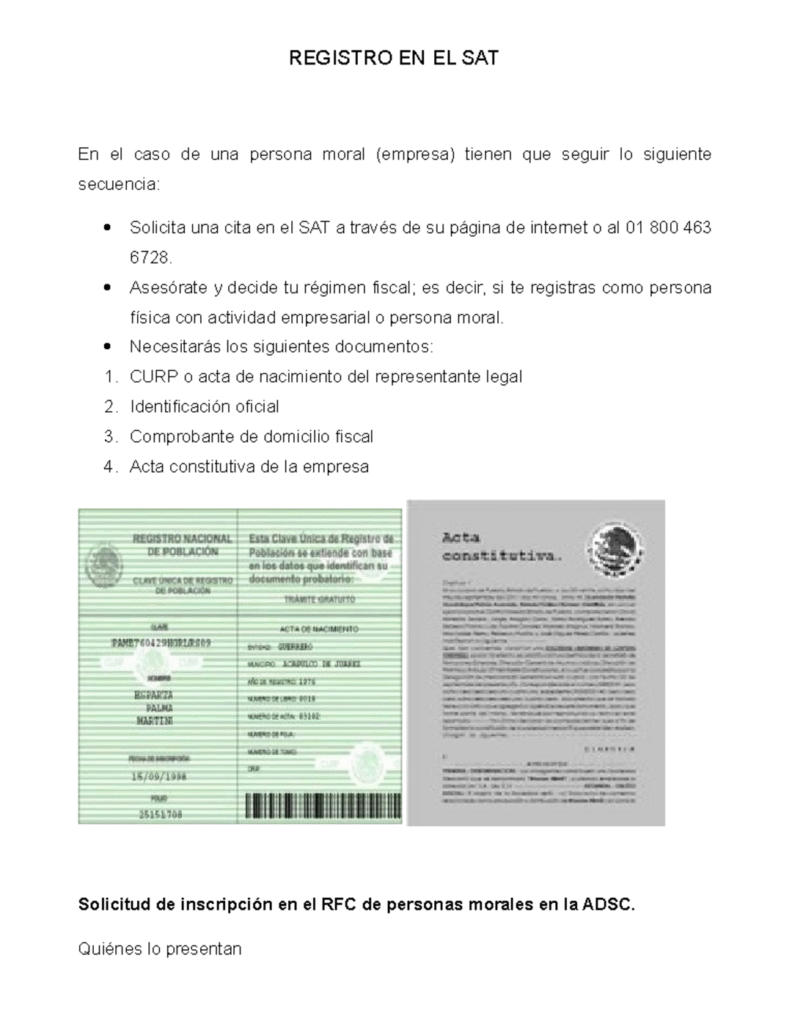 Inscripción De Persona Moral En El SAT: Guía Y Pasos