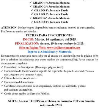 Inscripción Escolar: Requisitos Y Plazos Para Matricularse