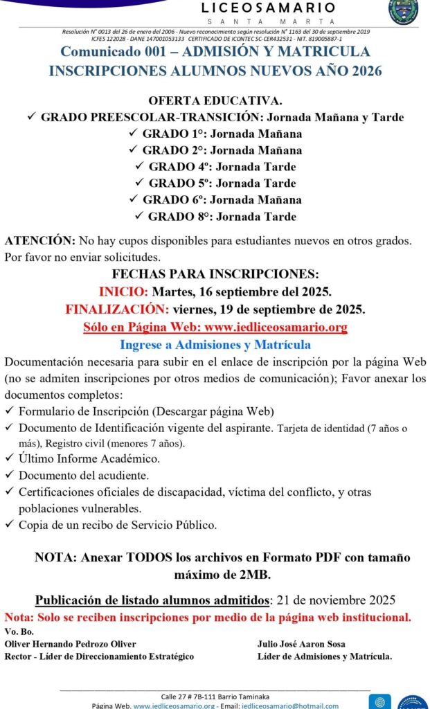 Inscripción Escolar: Requisitos Y Plazos Para Matricularse